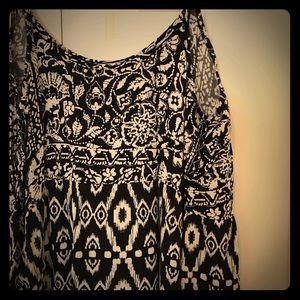 Mossimo Black and White Print Sundress